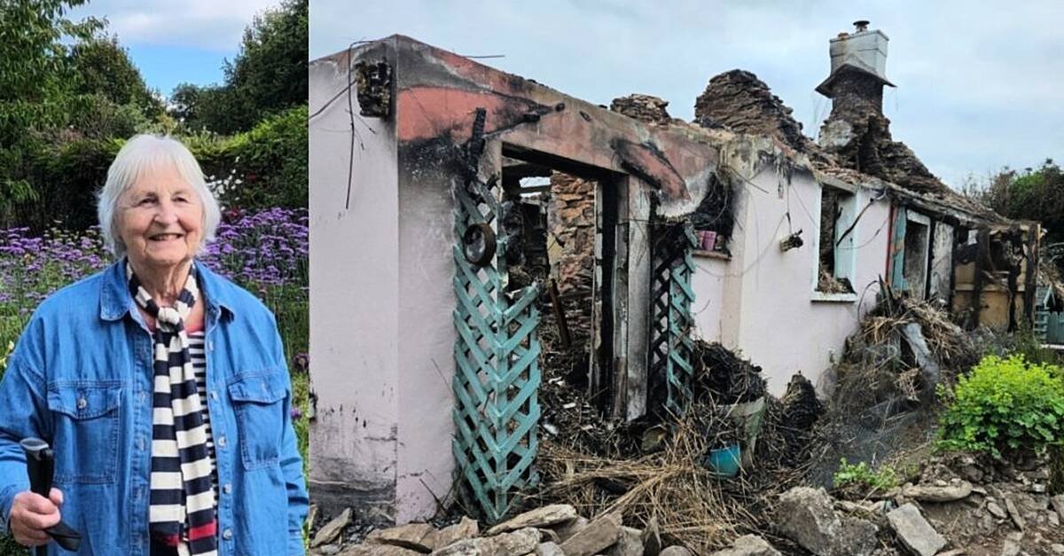মহিলার জন্য তহবিল সংগ্রহ করা হচ্ছে (85) যার ছাদযুক্ত কুটিরটি কর্কে পুড়ে গেছে