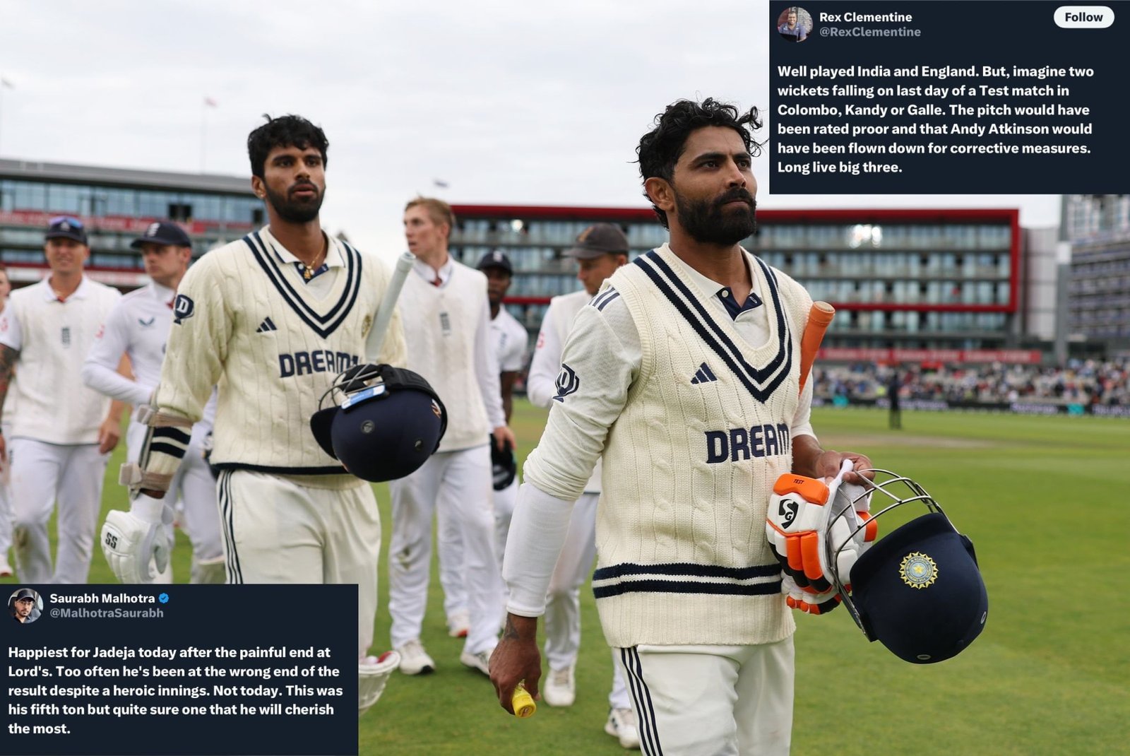 "ডোনো ভাই ডোনো তাবাহী"- ভক্তরা রাবিন্দ্র জাদেজা এবং ওয়াশিংটন সুন্দরীকে হেইল হিসাবে তারা পাঁচ দিনে টন টন দিয়ে ম্যানচেস্টার টেস্ট আঁকতে সহায়তা করতে পারে